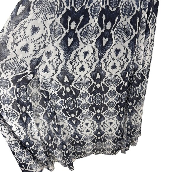 Show Me Your Mumu Halter Dress Maxi Blue Semi Sheer Reptile Sz M Party Festival - Picture 7 of 12